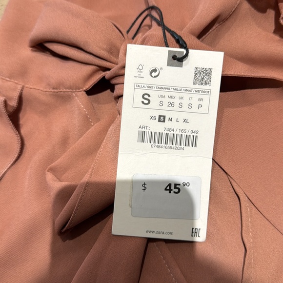 ZARA women flower blouse size S BNWT - Picture 2 of 5